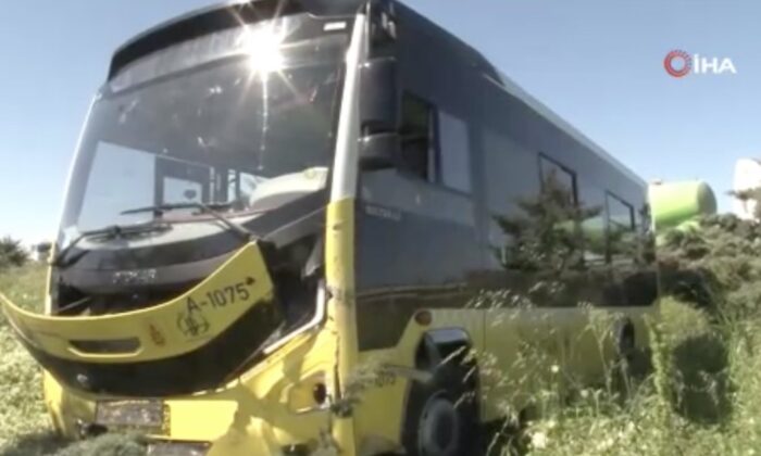 Büyükçekmece’de İETT otobüsü yoldan çıktı!.