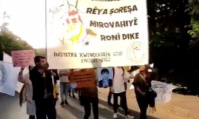 ODTÜ’de terörist posterleriyle PKK yürüyüşü..