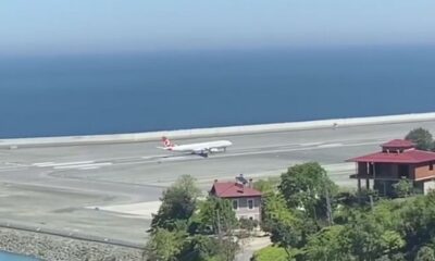 Rize-Artvin Havalimanı’na ilk iniş gerçekleşti!.