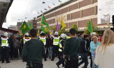 İsveç Göteborg’da terör örgütü PKK/YPG gösterisi..