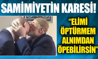 Cumhurbaşkanı Erdoğan, elini öptürmedi!. “Alnımdan öpebilirsin!.”