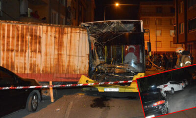 Yine İETT yine kaza! Eyüp’te 17 araca çarpan otobüsünün şoförü kaçtı!.