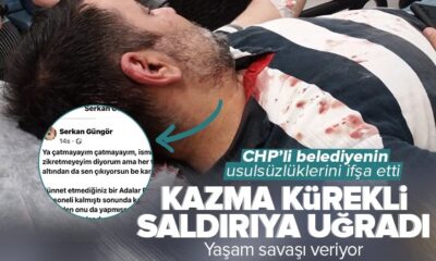CHP’li belediyede skandal! Usulsüzlükleri ifşa ettiği için kazma kürekle saldırıya uğradı!.