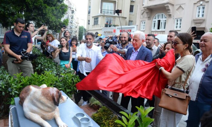 Bildikleri başka iş yok!. CHP’li Şişli Belediyesi’nden sokak köpeği heykeli..
