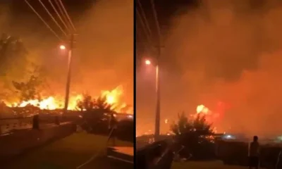 İzmir’de evlere yakın noktada yangın..