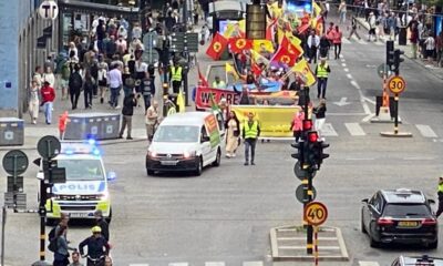 NATO’ya zor girersiniz!. İsveç’te polis destekli PKK yürüyüşü..