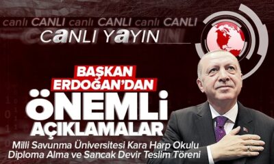 Kara Harp Okulu Diploma Töreni! Cumhurbaşkanı Erdoğan konuşuyor!. (canlı yayın)