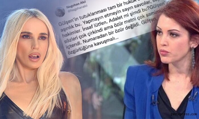 Nagehan Alçı’dan şarkıcı Gülşen’in tutuklanmasına tepki..
