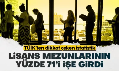 Geçen yılki lisans mezunlarının yüzde 71,1’i işe girdi!.