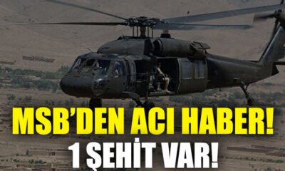 Kuzey Irak’ta helikopter kazası! 1 şehit..
