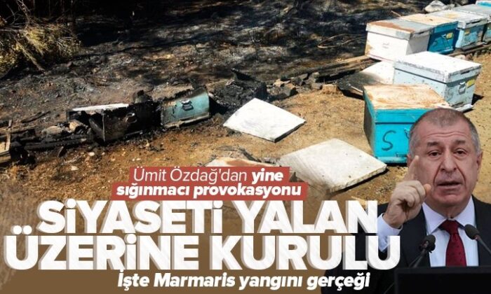 Yine fitne peşinde! Ümit Özdağ’ın Marmaris’i sığınmacılar yaktı yalanı..