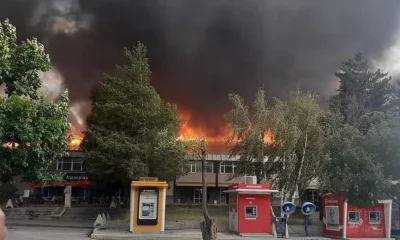 Erzurum Atatürk Üniversitesi’nde yangın.. (video haber)