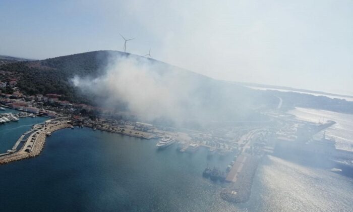 İzmir’deki orman yangınına havadan ve karadan müdahale ediliyor!.