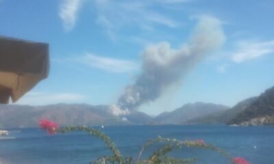 Marmaris’te orman yangını! Havadan ve karadan müdahale ediliyor!.