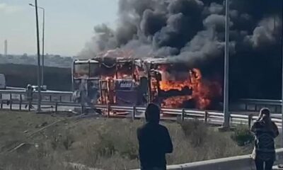 İstanbul’un toplu ulaşımla imtihanı! Başakşehir’de yolcu otobüsü alev alev yandı!.