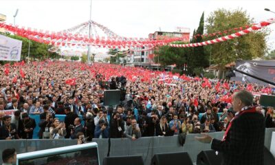Balıkesir’de Cumhurbaşkanı Erdoğan’a coşkulu karşılama..