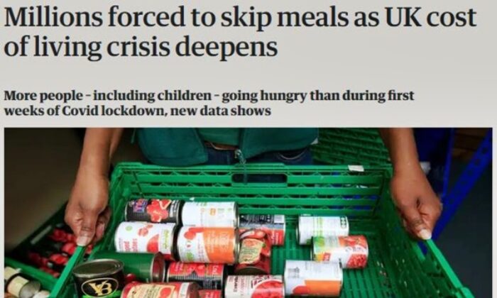 Avrupa’nın açlık korkusu! Guardian: “İngiltere’de milyonlarca insan, öğün atlamak zorunda kalıyor!.”