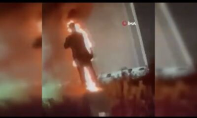 İran’da Kasım Süleymani heykeli ateşe verildi!.