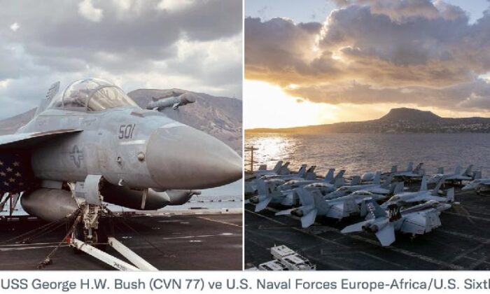 Yunanistan’daki ABD elçiliğinden savaş uçaklarıyla paylaşım..