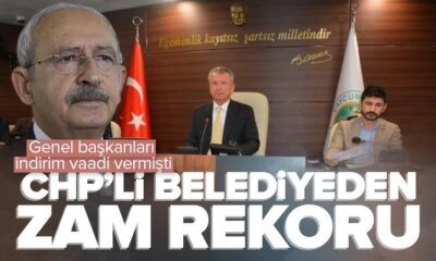 CHP’li belediyeden suya yüzde 340 zam..
