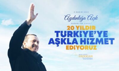 Cumhurbaşkanı Erdoğan AK Parti’nin iktidardaki 20’nci yılını kutladı!.