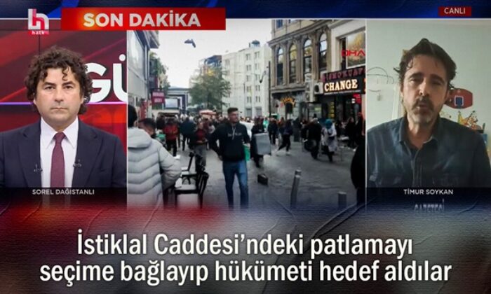 HALK TV’de Taksim’de ki patlama üzerinden provokasyon! “Normal bir seçim olmaz mı?.”