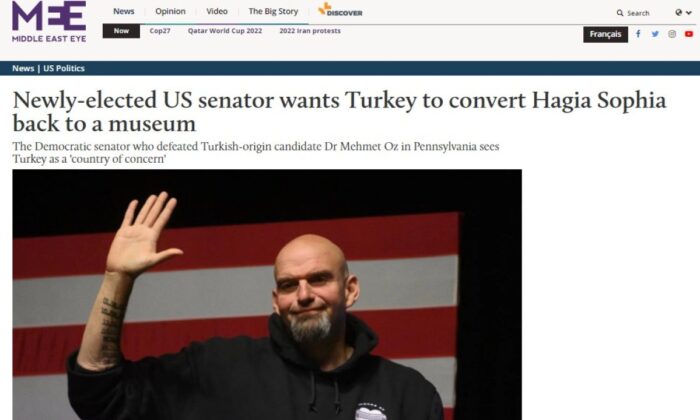 Mehmet Öz’ü mağlup eden ABD’li senatör Fetterman’dan Ayasofya çıkışı! “Yeniden müze olmalı..”