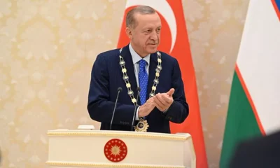 Özbekistan’dan Cumhurbaşkanı Erdoğan’a devlet nişanı verildi!.