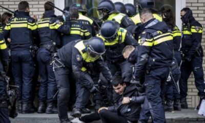 Hollanda’da polise saldıran 12 PKK yandaşı gözaltına alındı!.