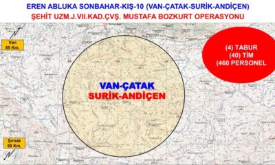 Van’da 460 personelin katılımıyla Eren Abluka Sonbahar-Kış-10 Operasyonu başlatıldı!.