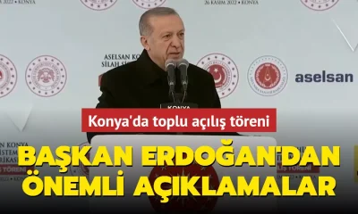 Konya’da toplu açılış töreni.. Cumhurbaşkanı Erdoğan konuşuyor!. (canlı yayın)
