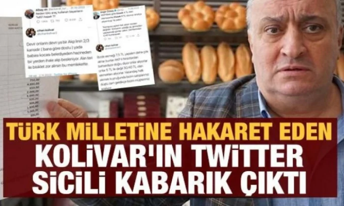 Türk milletine hakaret eden Cihan Kolivar’ın Twitter paylaşımları..
