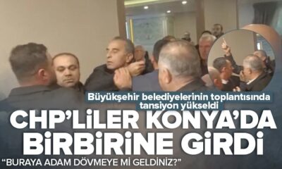 CHP’li büyükşehir belediyelerin toplantısında ortalık karıştı! “Buraya adam dövmeye mi geldiniz?.” (video haber)