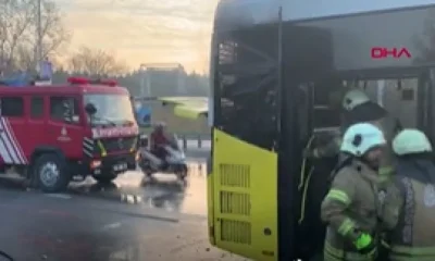 İstanbul bildiğiniz gibi..  Sarıyer’de İETT otobüsünün motoru yandı!.