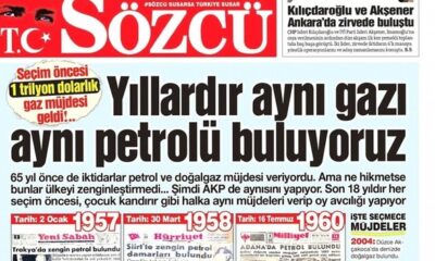 Sözcü, doğalgaz keşfinden rahatsız olmuş!.