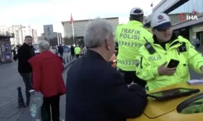 Taksim’de ruhsatsız çalışan taksiler, trafikten men edildi!.