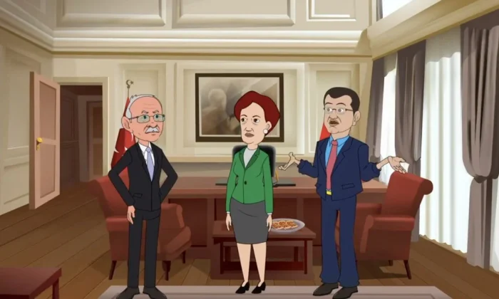 Altılı masada yaşanan adaylık kavgası animasyon oldu!. (video haber)