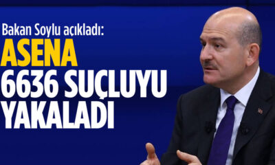 Süleyman Soylu yerli yazılım ASENA ile son bir buçuk yılda 6 bin 636 suçlunun yakalandığını duyurdu!.