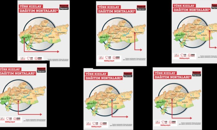 Kızılay, deprem bölgelerindeki güncel dağıtım noktalarının listesini paylaştı!.