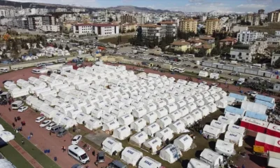 Adıyaman’da 5 bin depremzedeye barınma imkanı sağlanan çadır kent kuruldu!.