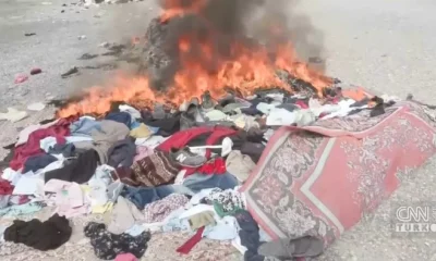 Deprem bölgesinde ikinci el, eski kıyafetlerin bazıları yakıldı!.