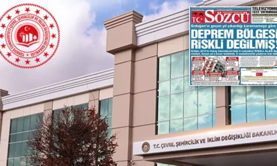 Sözcü Gazetesi’nin deprem provokasyonuna bakanlıktan sert tepki..