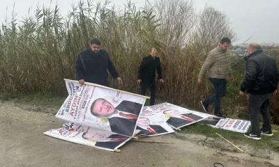 Aydın’da Cumhurbaşkanı Erdoğan’ın afişlerine çirkin saldırı..