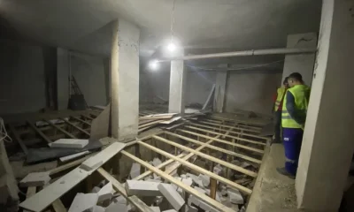 Kağıthane’deki bir binanın zemin katından 1.5 metre kaçak kat indiği tespit edildi!.