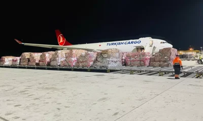 THY, Katar’dan yapılan 46 ton insani yardımı Adana’ya ulaştırdı!.