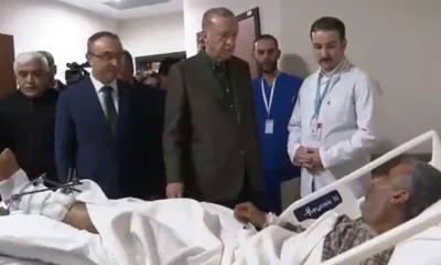 Cumhurbaşkanı Erdoğan yaralı depremzedeleri ziyaret etti!.