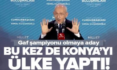 Kılıçdaroğlu artık sıradanlaşan gaflarına yenisini ekledi! “Konya, Hollanda’dan büyük bir ülkedir!.”
