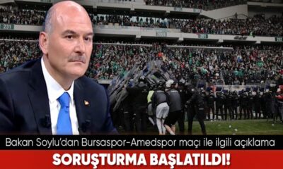 Süleyman Soylu’dan Bursaspor-Amedspor maçına ilişkin açıklama! “Kamu görevlileri açığa alındı!.”