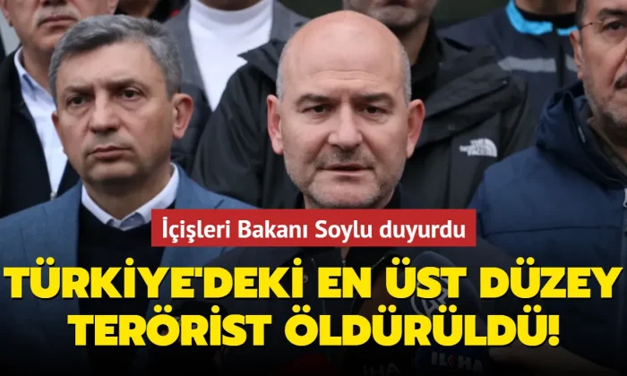 Süleyman Soylu, üst düzey bir teröristin daha sarı torbada olduğunu duyurdu!.