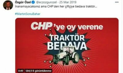 Vatandaşa traktör vadeden CHP’li Özel’den bu kez de altın vaadi..